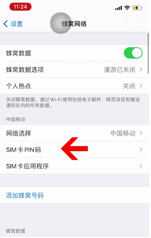 蓟州苹果14维修网分享如何给iPhone14的SIM卡设置密码 