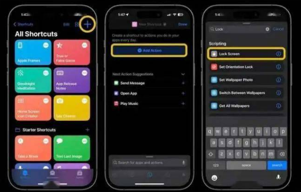 蓟州苹果14锁屏维修店分享iPhone14升级iOS16.4后如何创建锁屏快捷方式 