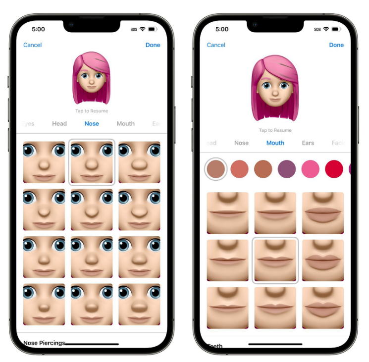 蓟州苹果手机维修分享​iOS 16中的拟我表情有了哪些变化和升级 